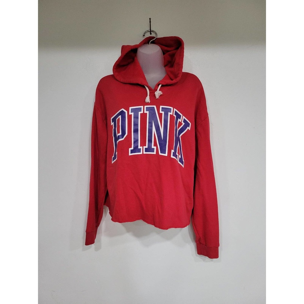 PINK Hoodie Red Women Size Large